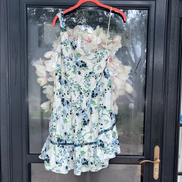 Free People All Mine One Shoulder Floral Mini Dress MSRP $108 - Picture 5 of 9